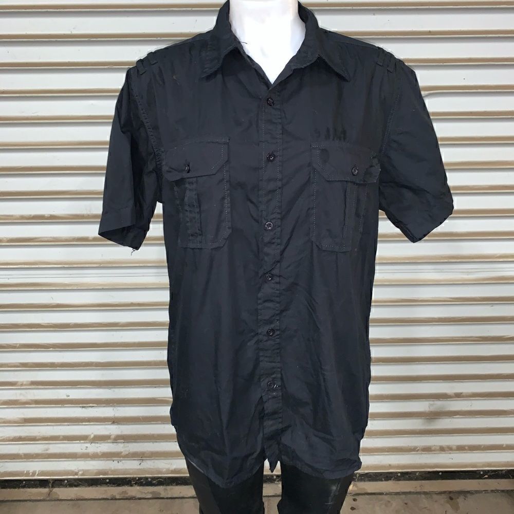 Paper Denim & Cloth black button up top